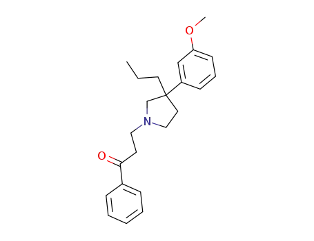Molecular Structure of 1507-62-6 (β-[3-(m-Methoxyphenyl)-3-propyl-1-pyrrolidinyl]propiophenone)