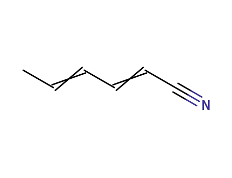 Molecular Structure of 1516-01-4 (2,4-Hexadienenitrile)