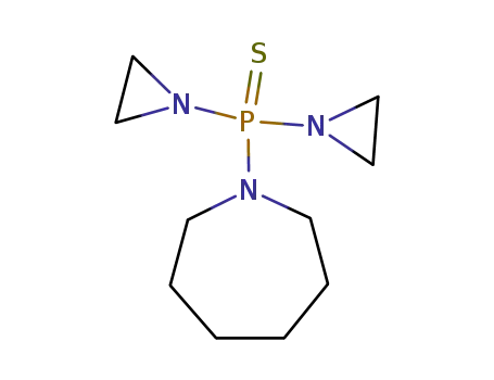 Molecular Structure of 152-01-2 (1-[bis(aziridin-1-yl)phosphorothioyl]azepane)