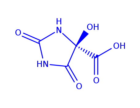 Molecular Structure of 151435-01-7 (4-Imidazolidinecarboxylicacid,4-hydroxy-2,5-dioxo-,(S)-(9CI))