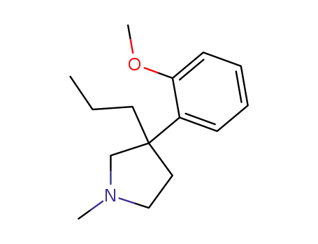 Molecular Structure of 1507-42-2 (3-(2-methoxyphenyl)-1-methyl-3-propylpyrrolidine)