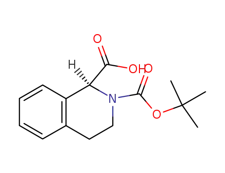 Molecular Structure of 151004-94-3 ((S)-2-Boc-3,4-dihydro-1H-isoquinoline-1-carboxylic acid)