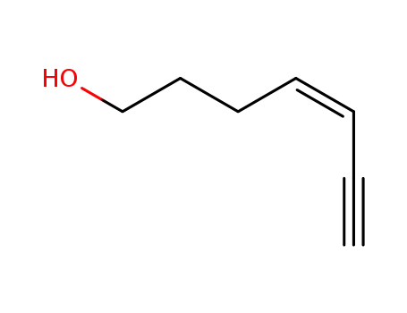 Molecular Structure of 135511-16-9 ((Z)-hept-4-en-6-yn-1-ol)