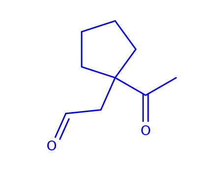 Molecular Structure of 152090-38-5 (Cyclopentaneacetaldehyde, 1-acetyl- (9CI))