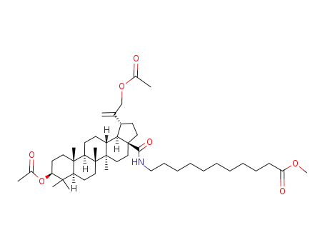 11-{[(1R,3aS,5aR,5bR,7aR,9S,11aR,11bR,13aR,13bS)-9-Acetoxy-1-(1-acetoxymethyl-vinyl)-5a,5b,8,8,11a-pentamethyl-icosahydro-cyclopenta[a]chrysene-3a-carbonyl]-amino}-undecanoic acid methyl ester