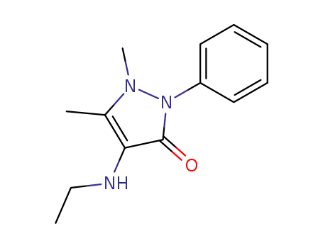Molecular Structure of 15166-10-6 (4-(ethylamino)-1,5-dimethyl-2-phenyl-1,2-dihydro-3H-pyrazol-3-one)