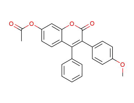 Molecular Structure of 1508-88-9 (3-(4-methoxyphenyl)-2-oxo-4-phenyl-2H-chromen-7-yl acetate)