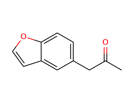Molecular Structure of 286836-32-6 (1-(benzofuran-5-yl)propan-2-one)