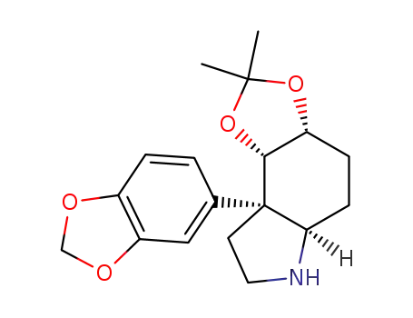 Molecular Structure of 172330-39-1 ((3aS,4S,5R,7aR)-octahydro-4,5-O-isopropylidenedioxy-3a-(3,4-methylenedioxy)phenylindole)