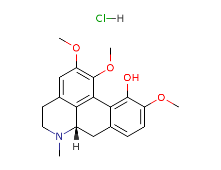 4H-Dibenzo[de,g]quinolin-11-ol,5,6,6a,7-tetrahydro-1,2,10-trimethoxy-6-methyl-, hydrochloride (1:1), (6aS)-