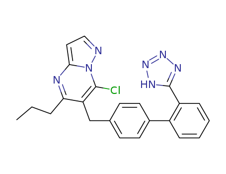 7-chloro-5-propyl-6-[[4-[2-(2H-tetrazol-5-yl)phenyl]phenyl]methyl]pyrazolo[1,5-a]pyrimidine