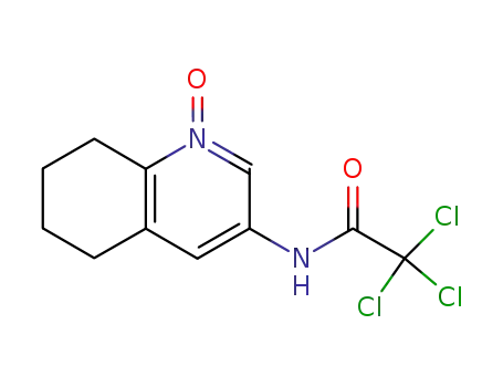 Molecular Structure of 151225-01-3 (3-Trichloroacetylamino-5,6,7,8-tetrahydroquinoline-1-oxide)