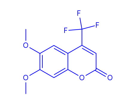 Molecular Structure of 151625-32-0 (6,7-DIMETHOXY-4-(TRIFLUOROMETHYL)COUMARIN)