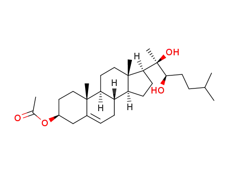 Molecular Structure of 60084-24-4 ((20R,22R)-cholest-5-ene-3β,20,22-triol 3-acetate)