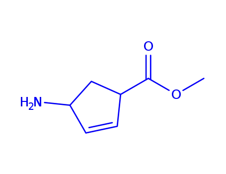 Molecular Structure of 152279-17-9 (2-Cyclopentene-1-carboxylicacid,4-amino-,methylester,cis-(9CI))