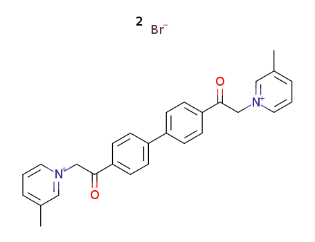 Molecular Structure of 15172-86-8 (3-Picolinium, 1,1'-(p,p'-biphenylylenebis(carbonylmethyl))di-, dibromide)