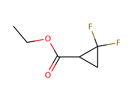 Molecular Structure of 151324-64-0 (Cyclopropanecarboxylic acid, 2,2-difluoro-, ethyl ester (9CI))