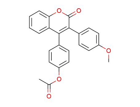 Molecular Structure of 1508-91-4 (4-[3-(4-methoxyphenyl)-2-oxo-2H-chromen-4-yl]phenyl acetate)