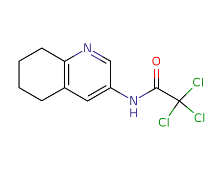 Molecular Structure of 151225-00-2 (3-Trichloroacetylamino-5,6,7,8-tetrahydroquinoline)