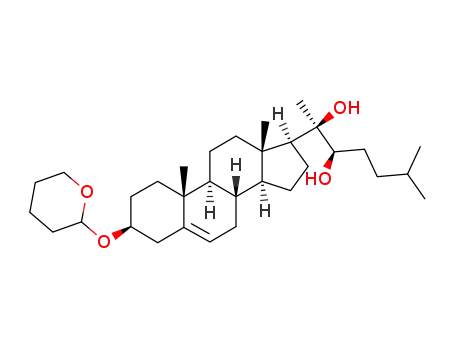 Molecular Structure of 79409-87-3 ((3β,20R,22R)-3-<(tetrahydro-2H-pyran-2-yl)oxy>cholesta-5-ene-20,22-diol)