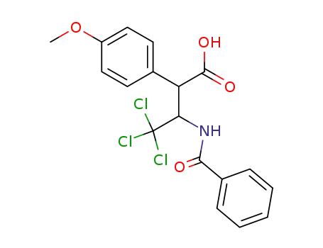 3-Benzoylamino-4,4,4-trichloro-2-(4-methoxy-phenyl)-butyric acid