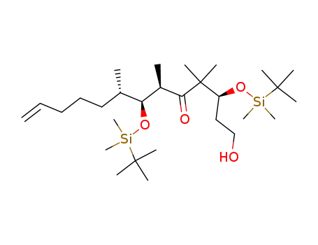 Molecular Structure of 188899-09-4 ((3S,6R,7S,8S)-3,7-Di-(tert-butyldimethylsilyloxy)-1-hydroxy-4,4,6,8-tetramethyl-12-tridecen-5-one)