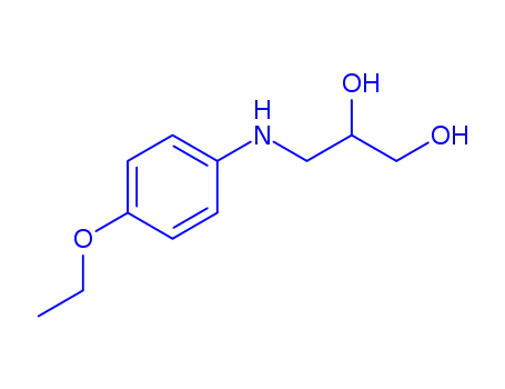 Molecular Structure of 150880-10-7 (1,2-Propanediol,3-[(4-ethoxyphenyl)amino]-,(R)-(9CI))