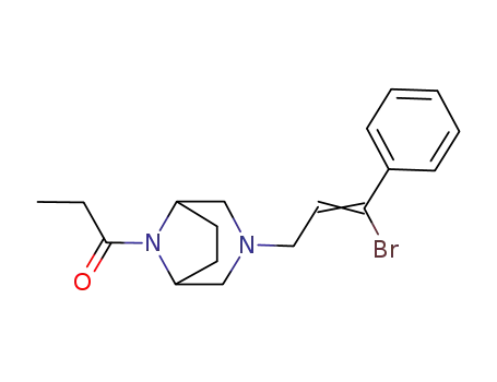 Molecular Structure of 1507-85-3 (3-(3-Bromo-3-phenylallyl)-8-propionyl-3,8-diazabicyclo[3.2.1]octane)