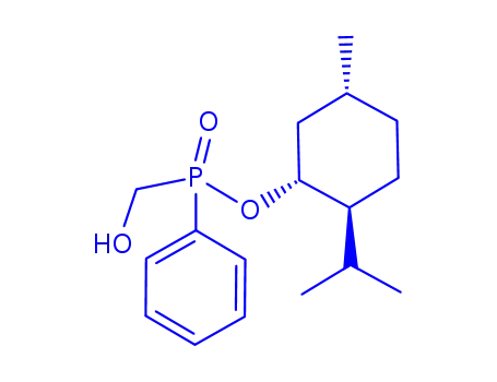 Molecular Structure of 1508260-88-5 ((Sp)-HydroxyMethylphenylphosphinic acid [(-)-(1R,2S,2R)-2-i-propyl-5-Methylcyclohexanol]ester, 99%)