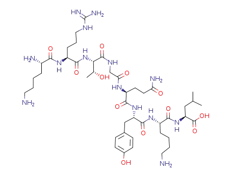 Molecular Structure of 152051-61-1 (H-LYS-ARG-THR-GLY-GLN-TYR-LYS-LEU-OH)
