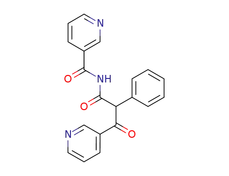 Molecular Structure of 15231-14-8 (N-[3-oxo-2-phenyl-3-(pyridin-3-yl)propanoyl]pyridine-3-carboxamide)