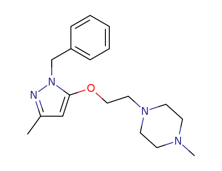 1-Benzyl-3-methyl-5-(2-(4-methyl-1-piperazinyl)ethoxy)pyrazole