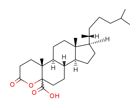 Molecular Structure of 20100-82-7 (5-hydroxy-3,4-seco-5ξ-cholestane-3,4-dioic acid-3-lactone)