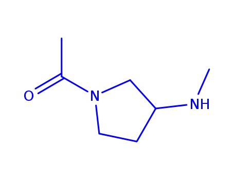 Molecular Structure of 1353996-41-4 (1-((R)-3-MethylaMino-pyrrolidin-1-yl)-ethanone)