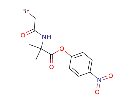 Molecular Structure of 152-15-8 (4-nitrophenyl N-(bromoacetyl)-2-methylalaninate)