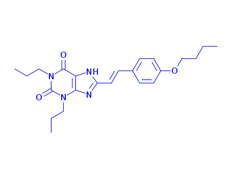 (E)-8-(2-(4-BUTOXYPHENYL)VINYL)-1,3-DIPROPYL-3,7-DIHYDRO-1H-PURINE-2 ,6-DIONECAS