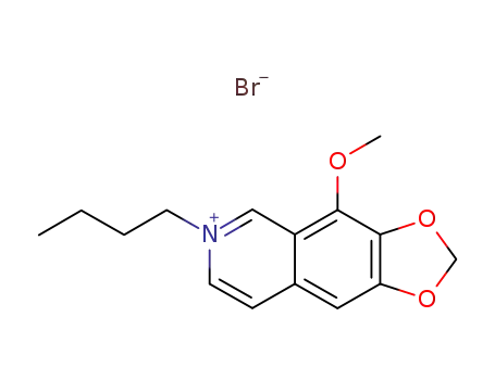 Molecular Structure of 15248-44-9 (6-butyl-4-methoxy[1,3]dioxolo[4,5-g]isoquinolin-6-ium bromide)