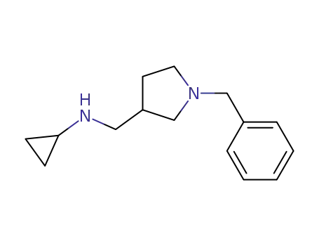 Molecular Structure of 91189-13-8 ((1-Benzyl-pyrrolidin-3-ylMethyl)-cyclopropyl-aMine)