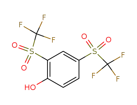 Molecular Structure of 15183-81-0 (2,4-BIS[(TRIFLUOROMETHYL)SULFONYL]PHENOL)