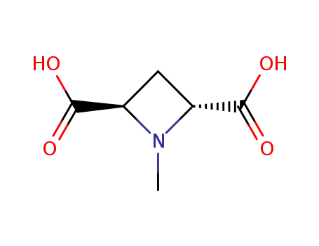 Molecular Structure of 151214-54-9 (2,4-Azetidinedicarboxylicacid,1-methyl-,(2R-trans)-(9CI))