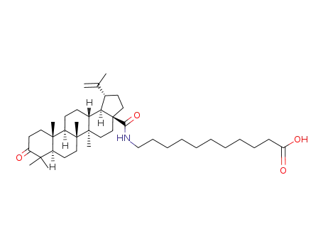 Molecular Structure of 150840-33-8 (11-{[3,28-dioxolup-20(29)-en-28-yl]amino}undecanoic acid)