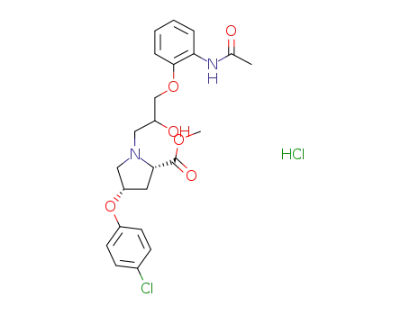 Methyl (2S,4S)-1-{3-[2-(acetylamino)phenoxy]-2-hydroxypropyl]-4-(4-chlorophenoxy)-2-pyrrolidinecarboxylate Hydrochloride