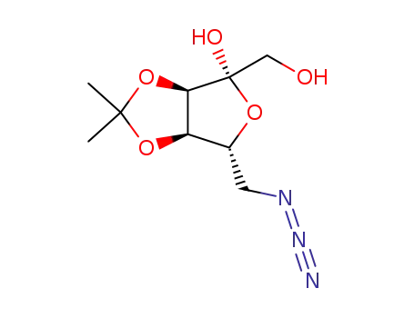 Molecular Structure of 151252-18-5 (.beta.-L-Tagatofuranose, 6-azido-6-deoxy-3,4-O-(1-methylethylidene)-)
