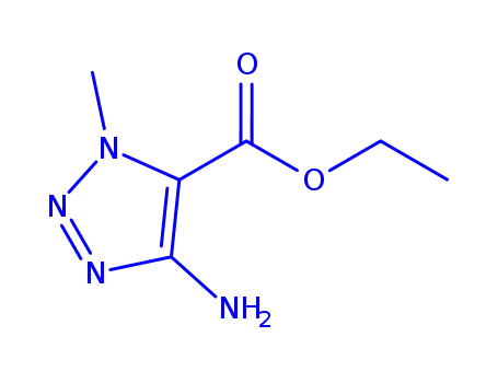 Molecular Structure of 152300-51-1 (1H-1,2,3-Triazole-5-carboxylicacid,4-amino-1-methyl-,ethylester(9CI))
