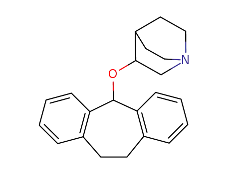 Molecular Structure of 15207-26-8 (3-(10,11-dihydro-5H-dibenzo[a,d][7]annulen-5-yloxy)-1-azabicyclo[2.2.2]octane)