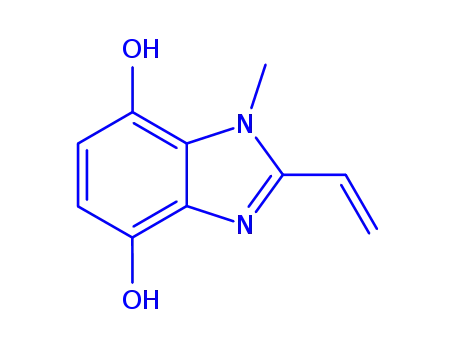 Molecular Structure of 151920-57-9 (1H-Benzimidazole-4,7-diol,2-ethenyl-1-methyl-(9CI))
