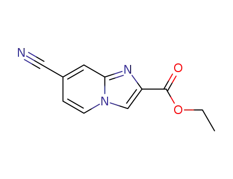 Molecular Structure of 1354555-26-2 (7-Cyano-imidazo[1,2-a]pyridine-2-carboxylic acid ethyl ester)