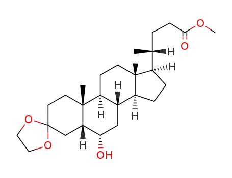 3-spiro[1,3]dioxolane-6α-hydroxy-5β-cholan-24-oic acid methyl ester