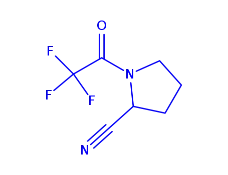 Molecular Structure of 151258-26-3 (2-Pyrrolidinecarbonitrile, 1-(trifluoroacetyl)-, (S)- (9CI))