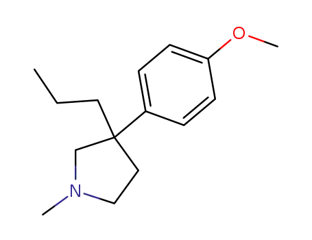 Molecular Structure of 1507-82-0 (3-(4-methoxyphenyl)-1-methyl-3-propylpyrrolidine)